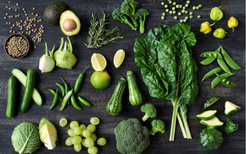 Whenever possible, eat seasonal green foods and vegetables
